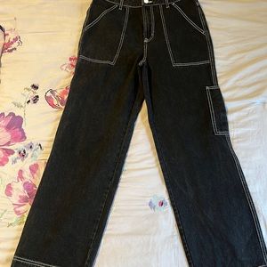 DARK DENIM RETRO CARGO PANTS